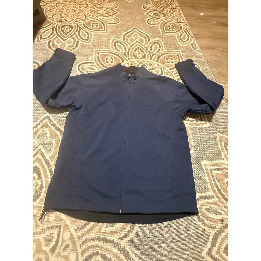 Under Armour Mens Navy Blue Softshell Full Zip Jacket Size Medium Activewear